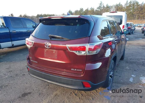 2016 Toyota Highlander Xle V6 from USA, damaged, VIN 5TDJKRFH2GS289731